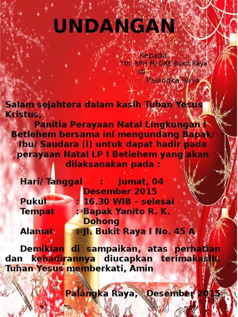 Contoh Surat Undangan Natal Contoh Surat Undangan Natal Resmi Contoh - IMAGESEE