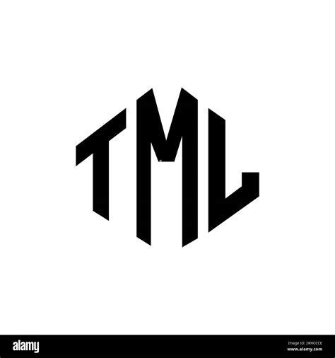 TML letter logo design with polygon shape. TML polygon and cube shape logo design. TML hexagon ...