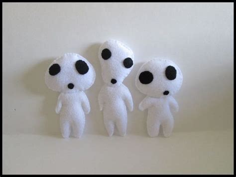 Set Of 3 Kodamas Plushes Princess Mononoke Kodama Plushes Tree