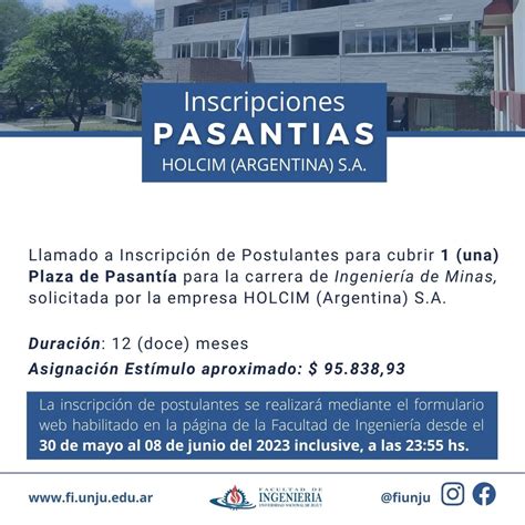 Inscripciones A Pasant As Holcim Para Ing De Minas