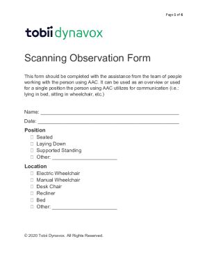 Fillable Online Scanning Observation Form Fax Email Print Pdffiller