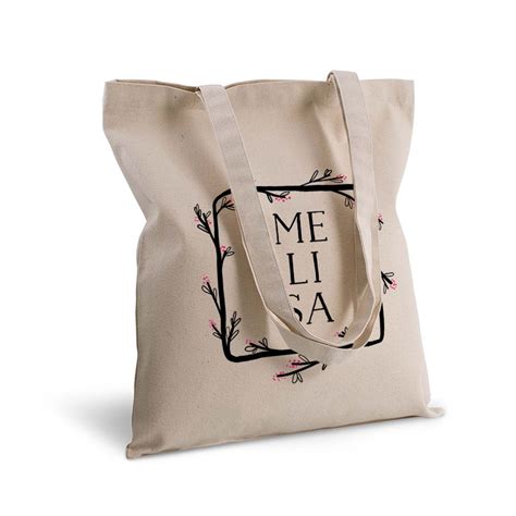 Bolsa De Algod N Personalizada Marco De Flor