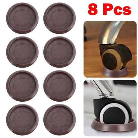 Pcs Round Furniture Caster Cups Anti Sliding Floor Wheels Grippers