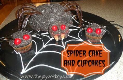 Easy Spider Cake And Cupcakes The Joys Of Boys