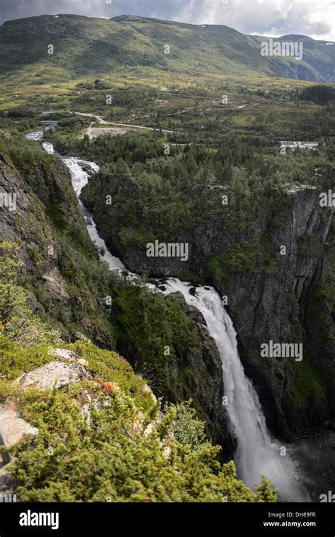 Voringsfossen Waterfall Hardangervidda Eidfjord Hordaland Western