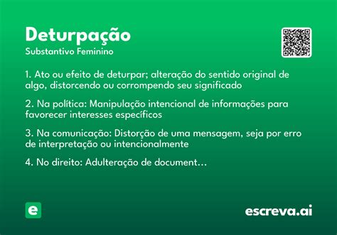 O Que Significa Deturpa - Deturpação - Significado e Sinônimo - escreva.ai