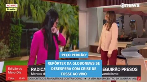 Repórter da GloboNews tem crise ao vivo e transmissão é cortada