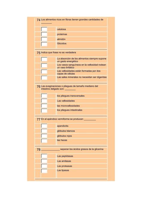 Actividades Aparato Digestivo Test Pdf