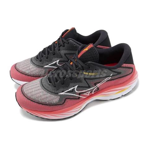 Mizuno Wave Rider 27 SSW Black Red Men Road Running Jogging Shoes