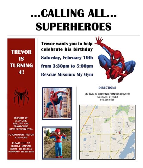 spiderman newspaper birthday invitation idea  etsy birthday