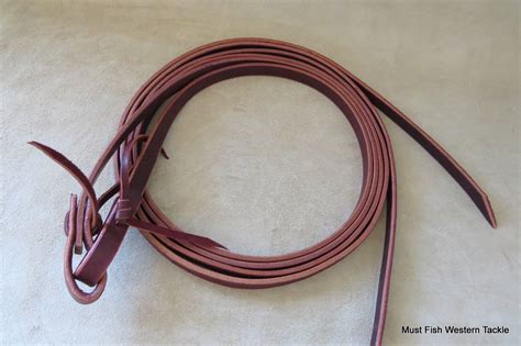 New Latigo Leather Split Reins With Water Loops