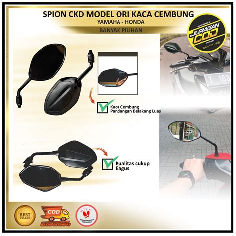 Jual Spion CKD Model Ori Kaca Cembung Pandangan Luas Honda Yamaha Supra