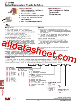 Et Datasheet Pdf C K Components