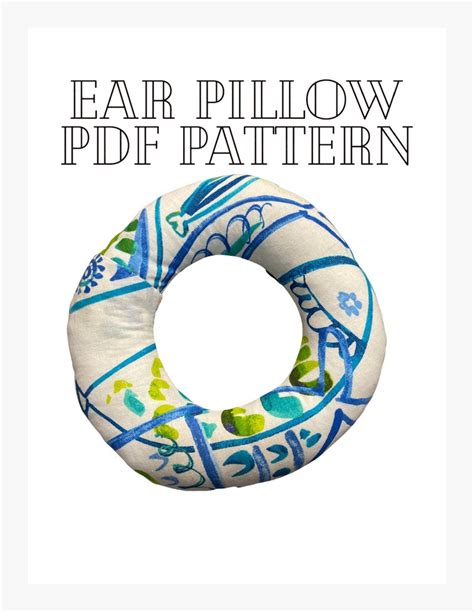 PDF PATTERN Ear Pillow Donut Pillow Piercing Pillow Etsy