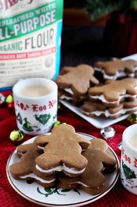 Soft Chewy Gingerbread Cookies With Eggnog Cream Filling Cake N Knife