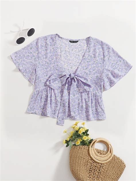 N Bainha De Ruffle Florzinhas Boho Blusa Blusas Bonitas Roupas Da