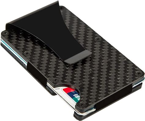 Mmsco Slim Carbon Fiber Id Credit Card Holder Rfid Blocking Metal Wall Modernmanshopco