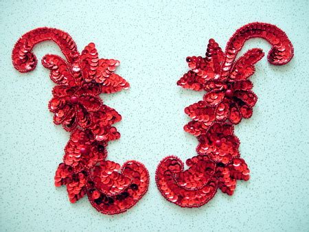 VT91 Mirror Pair Floral Roses Lace Venise Venice Applique VT91 3