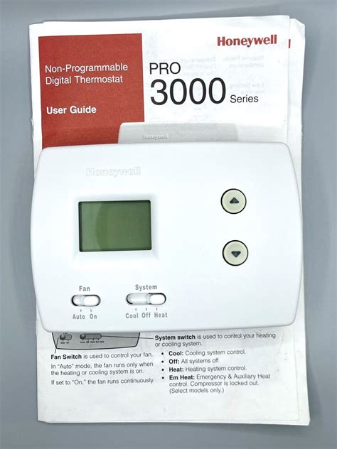 Honeywell Pro 3000 Th3210d1004 Thermostat Non Programmable Ac W Heat White Ebay