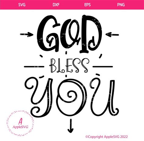 God Bless You SVG - Etsy