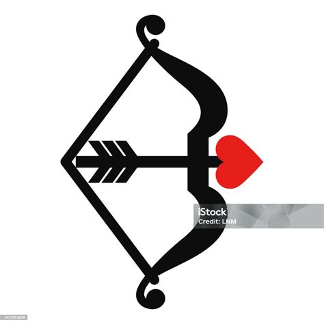 Cupids Bow And Arrow Vector Illustration Isolated向量圖形及更多analog圖片