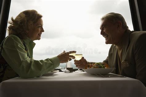 Mature Couple At Dinner Stock Photo Image Of Occasion 3421954