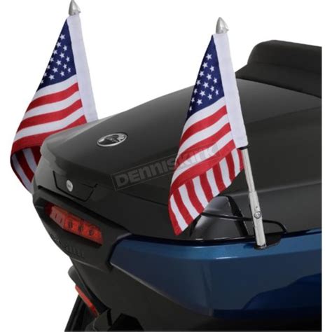 Show Chrome Folding Flag Pole Wus Flag 41 203r Dennis Kirk