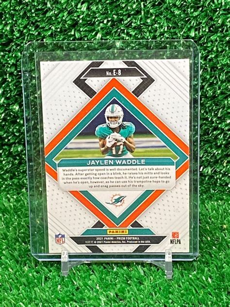 2021 Panini Prizm Emergent Jaylen Waddle E 8 Rookie RC Dolphins EBay