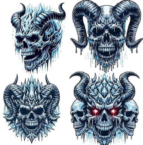 Premium Vector | DEMON SKULL VECTOR ART