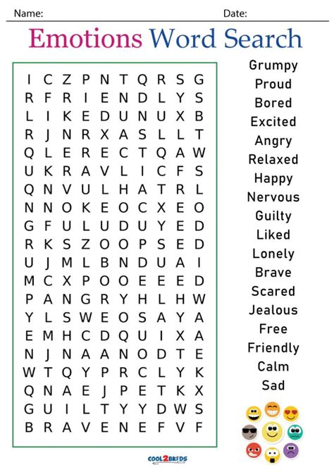 Word Search Feelings Worksheets Worksheets Printable Worksheet Porn