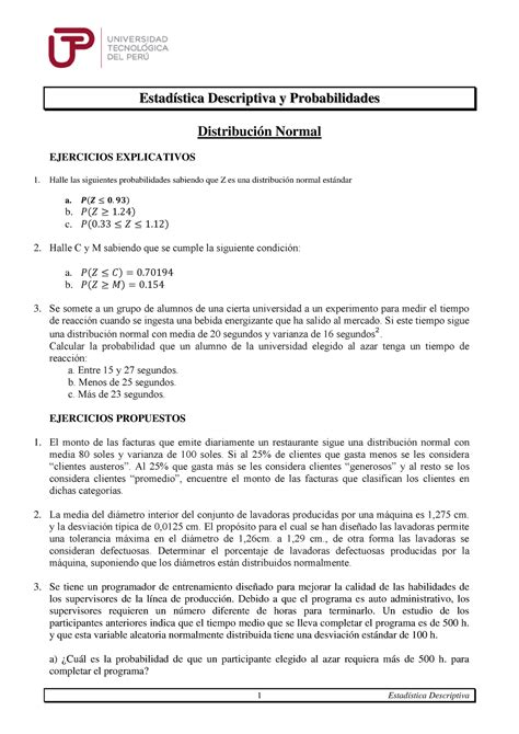 S Sem13 Distribución normal Estadística Descriptiva y Probabilidades