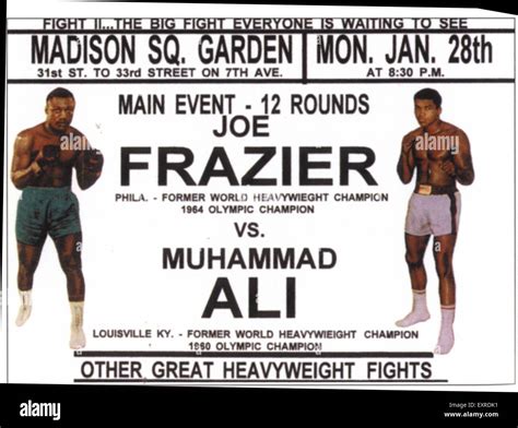 1970s USA Frazier vs Ali Poster Stock Photo - Alamy