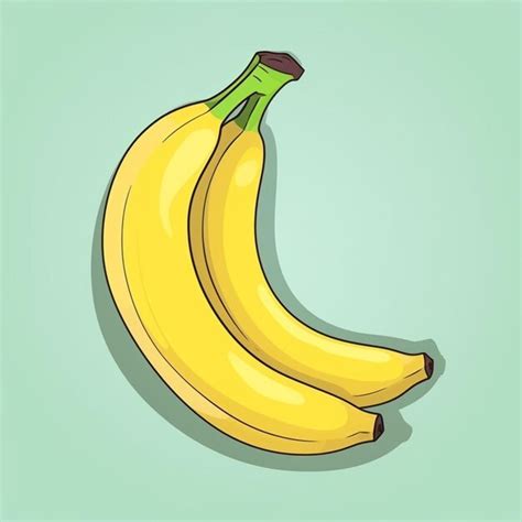 Premium AI Image | There is a drawing of two bananas on a green ...