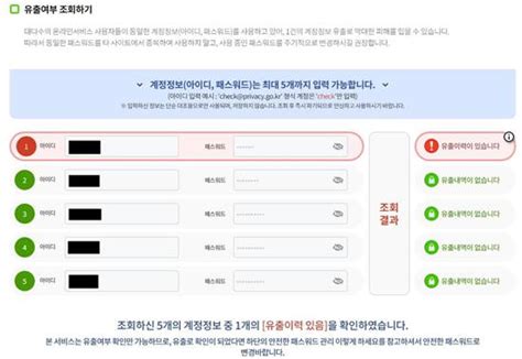 개인정보 유출 확인 방법 5단계 털린 내 정보 찾기 서비스