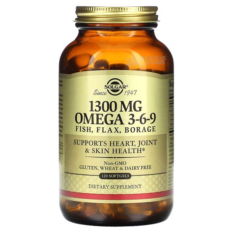 Solgar Omega 3 6 9 EFA 1300 Mg Softgels 120 Ct Walmart