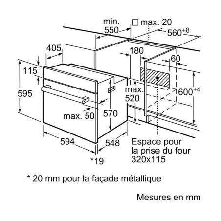 BOSCH HBF133BA0 Four Intégrable 66L Inox Nettoyage Ecoclean