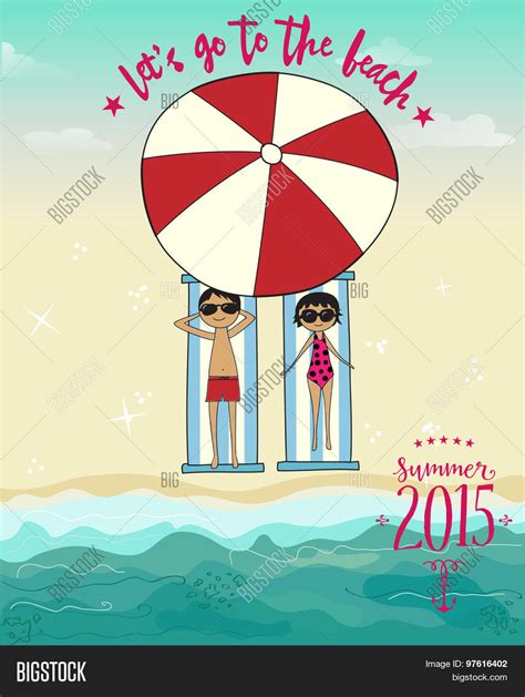 Let S Go Beach Summer Vector Photo Free Trial Bigstock