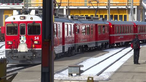 Rhätische Bahn Regio nach Tirano in Pontresina YouTube