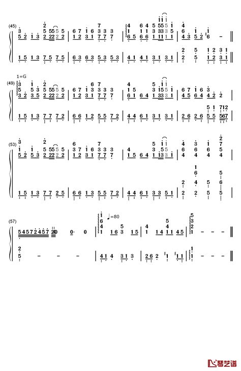 闪着泪光的决定钢琴简谱 数字双手 吴佩慈 钢琴谱网