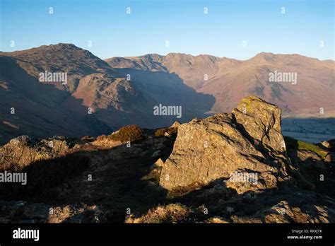 Early Morning Light Over Pike Of Blisco Bowfell And Crinkle Crags At