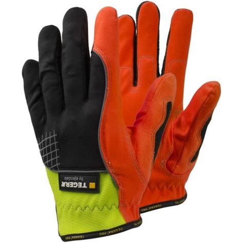 Ejendals Tegera 9900 Hi Vis Elasticated Work Gloves Uk