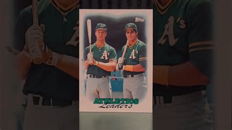 Bash Brothers Oakland As Jose Canseco Mark Mcgwire Topps