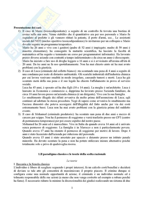 Riassunto Esame Criminologia E Sociologia Della Devianza Prof Rinaldi