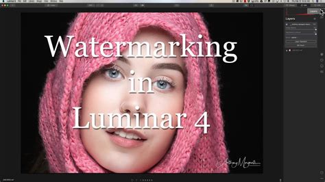 How To Apply Your WATERMARK Using LUMINAR 4 YouTube