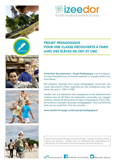 Projet Peda Voyage Scolaire Paris Par Izeedor Fichier PDF