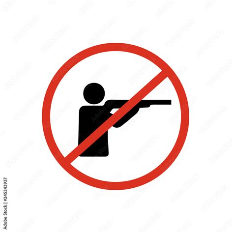 Stop Hunting Sign Symbol Stock Vector Adobe Stock