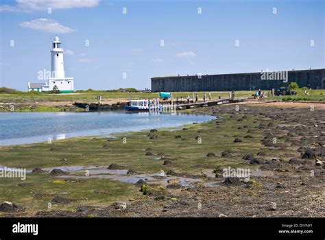 Lighthouse, Hurst Castle Stock Photo - Alamy