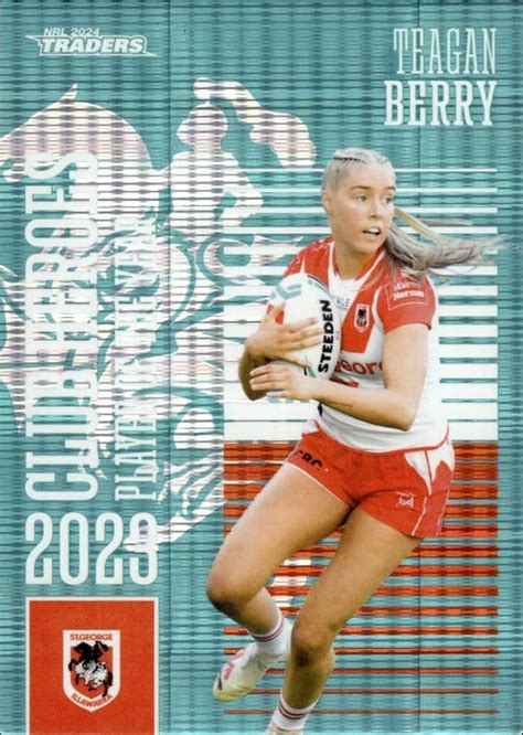 2024 NRL Traders Club Hero Teal CHT22 Teagan Berry St George Dragons