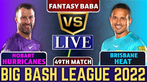 Live Hbh Vs Brh Hobart Hurricanes Vs Brisbane Heat Live Th Match