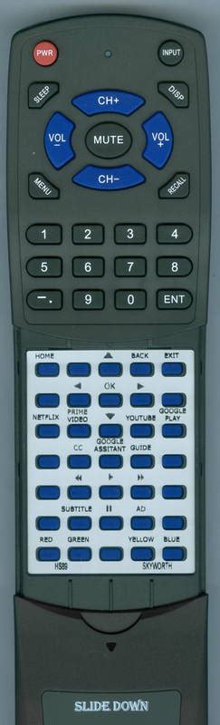 Skyworth Ud7200 Series Replacement Remote